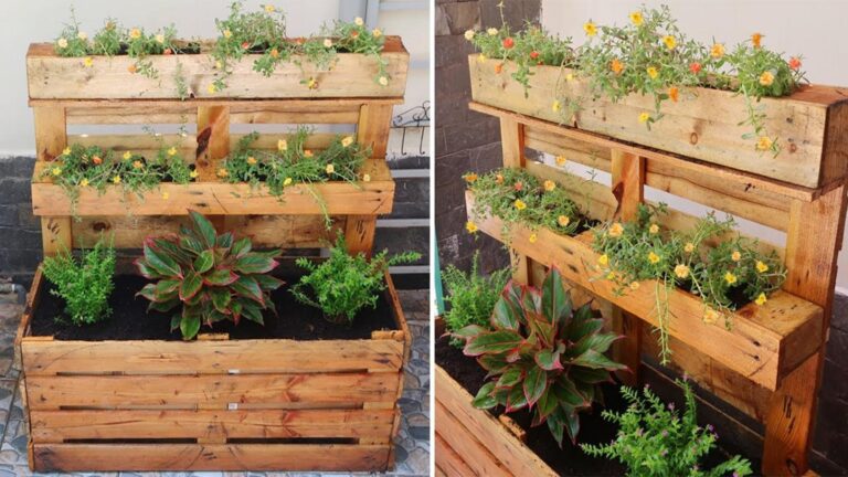 Diese geniale Idee verwandelt alte Paletten in blühende Pflanzkästen für deinen Garten…