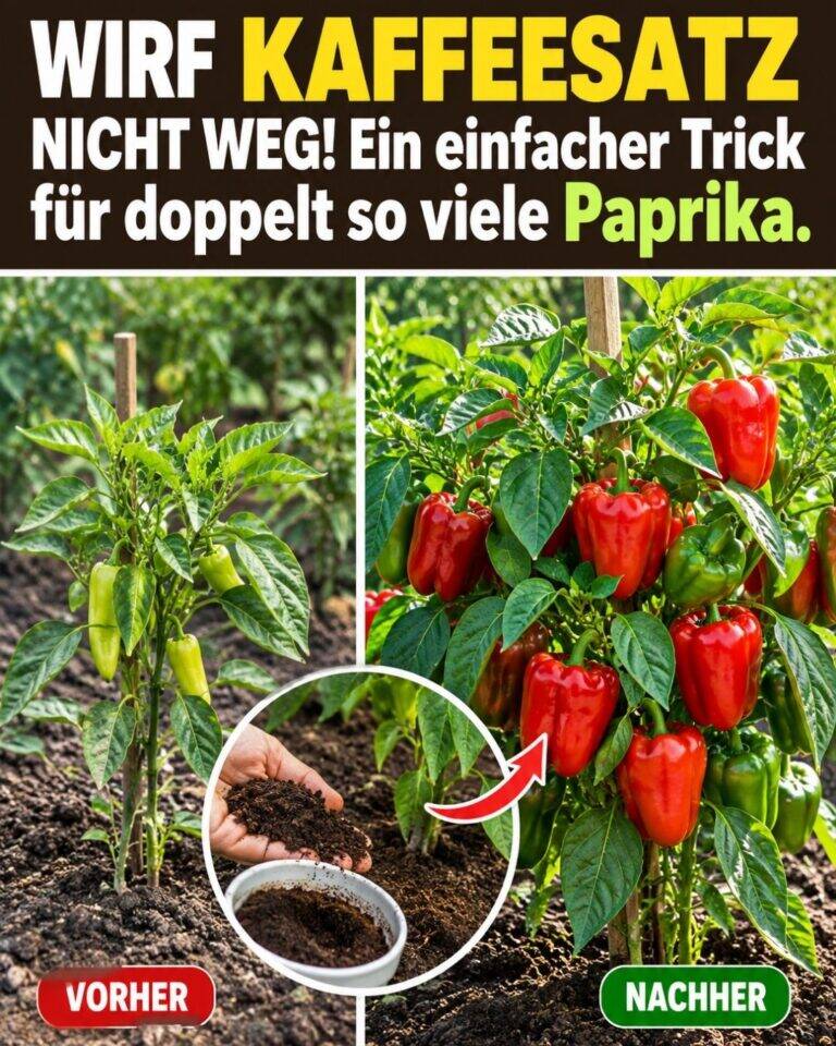 🌶️ Wirf Kaffeesatz nicht weg! Ein einfacher Trick für doppelt so viele Paprika.