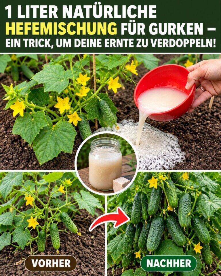 🥒1 Liter natürliche Hefemischung für Gurken – Ein Trick, um deine Ernte zu verdoppeln