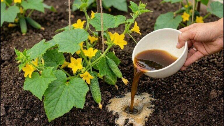 Nur ein Liter dieser Lösung reicht, damit Tomaten und Gurken schnell wachsen –